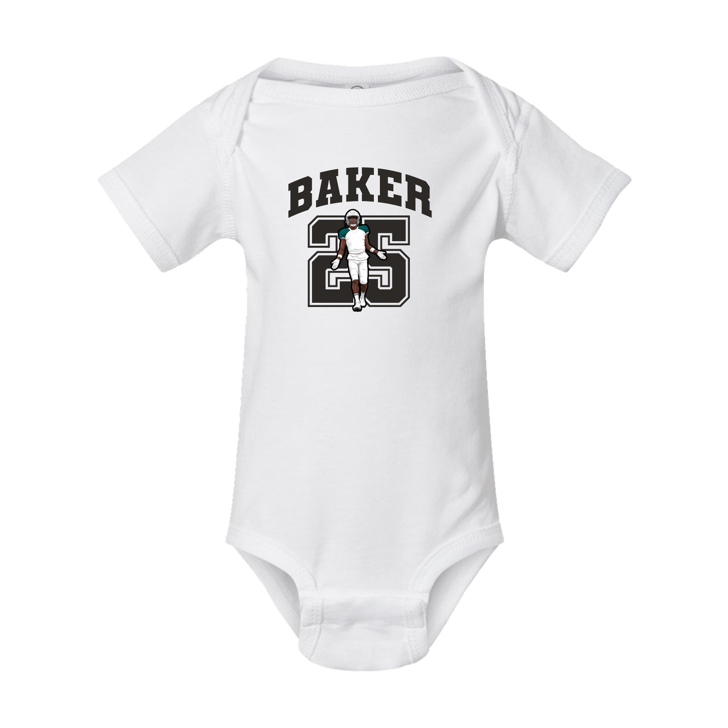 Baby Onesie — Number in White