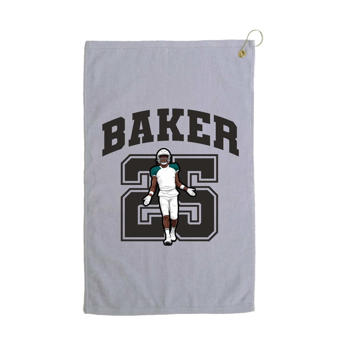 Golf Towel — Number in Grey