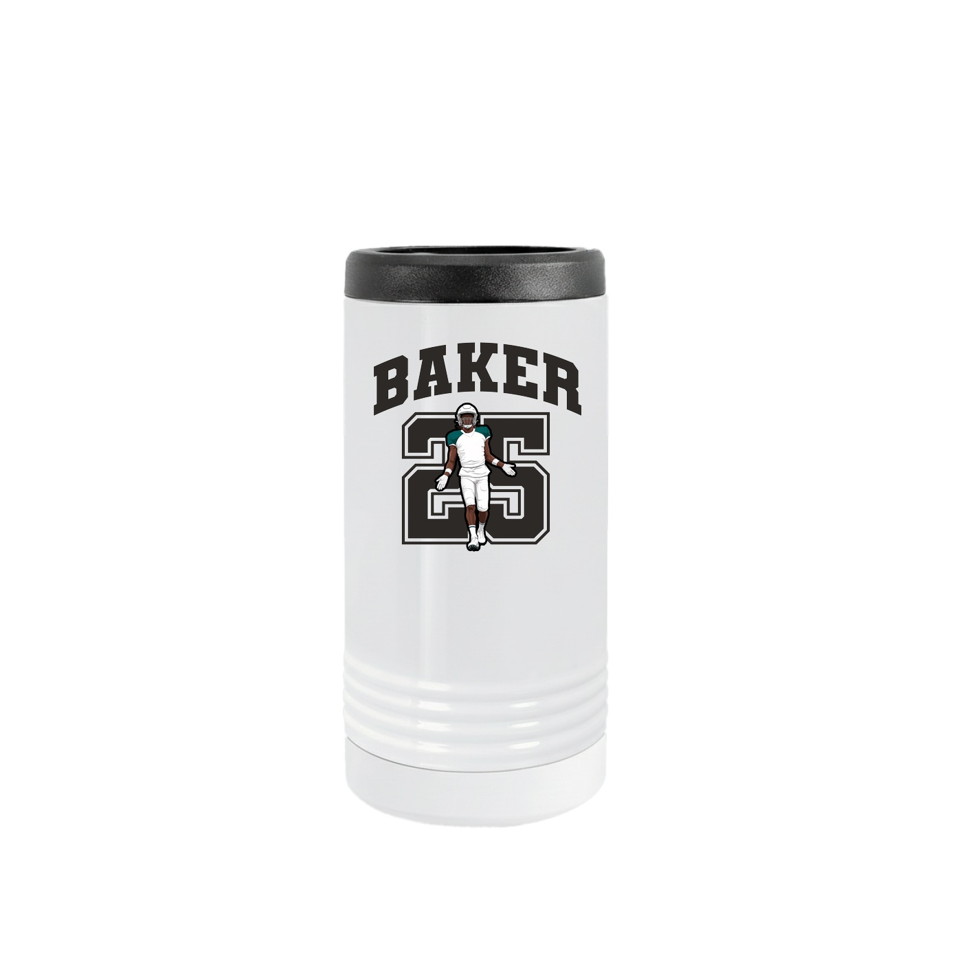 Slim Beverage Holder — Number in White