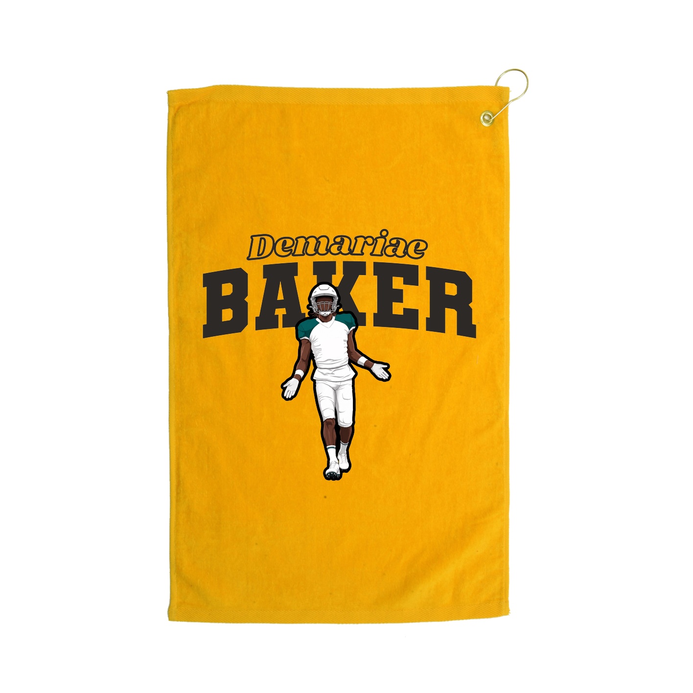 Golf Towel — Name Arch in Gold