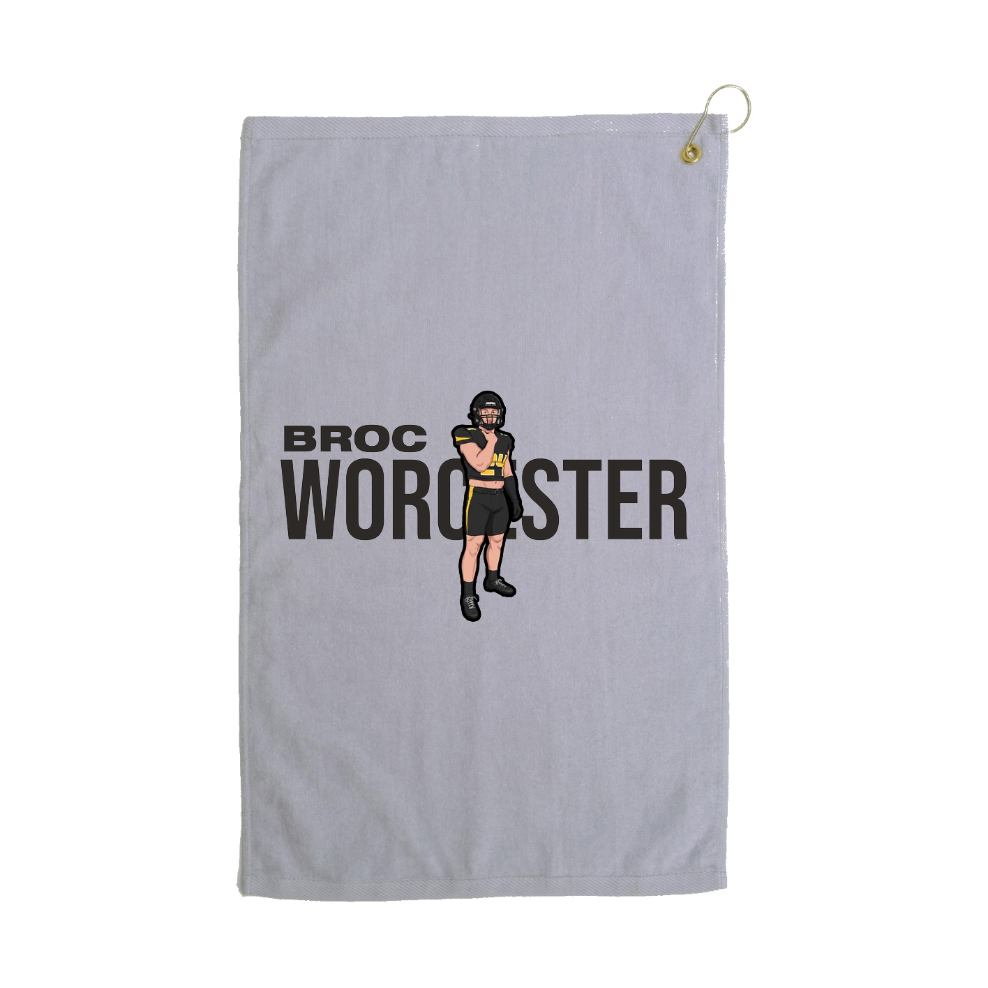 Golf Towel — Player Name in Grey