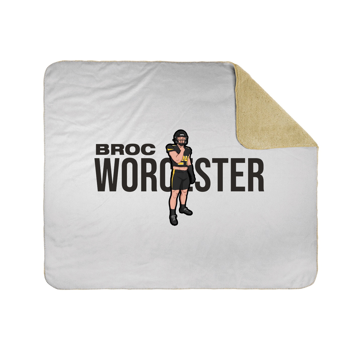 Throw Blanket — Player Name in White