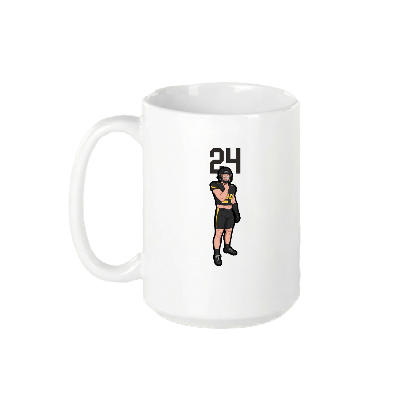 15oz Coffee Mug — Number Top in White