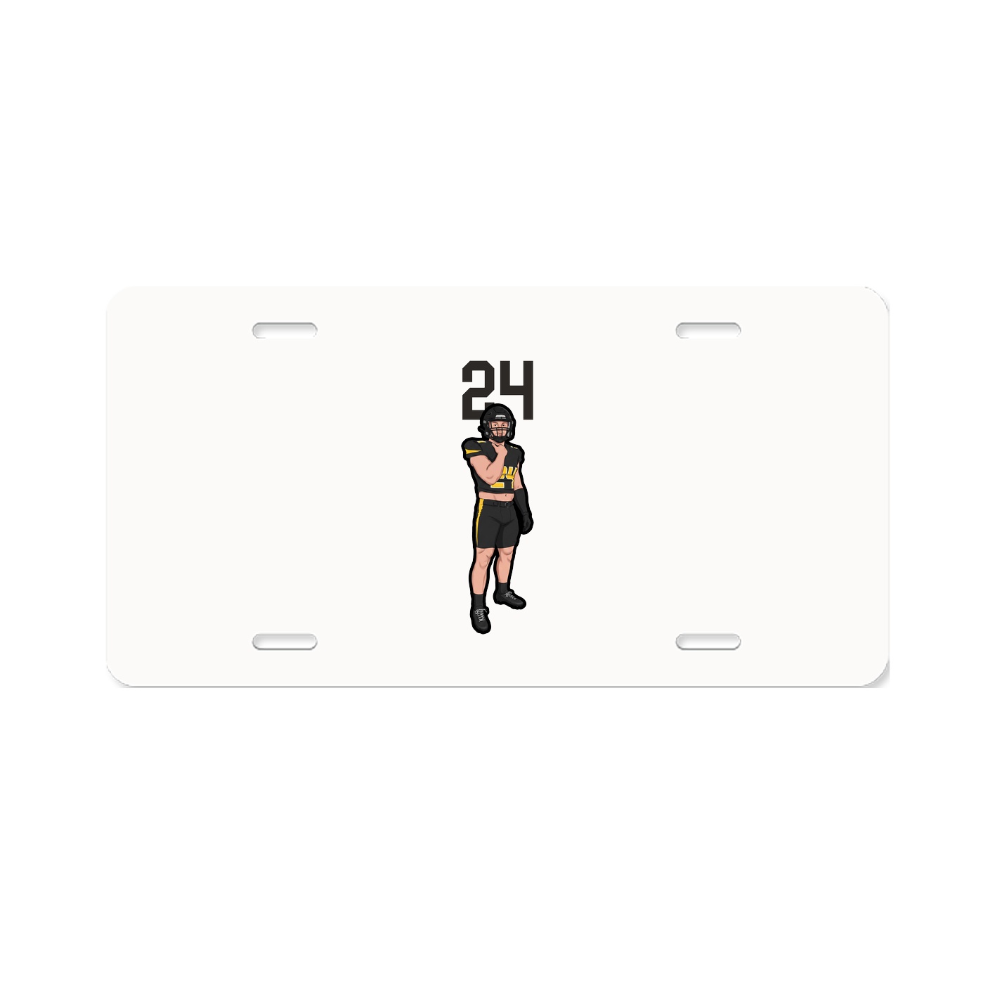 License Plate — Number Top in Classic