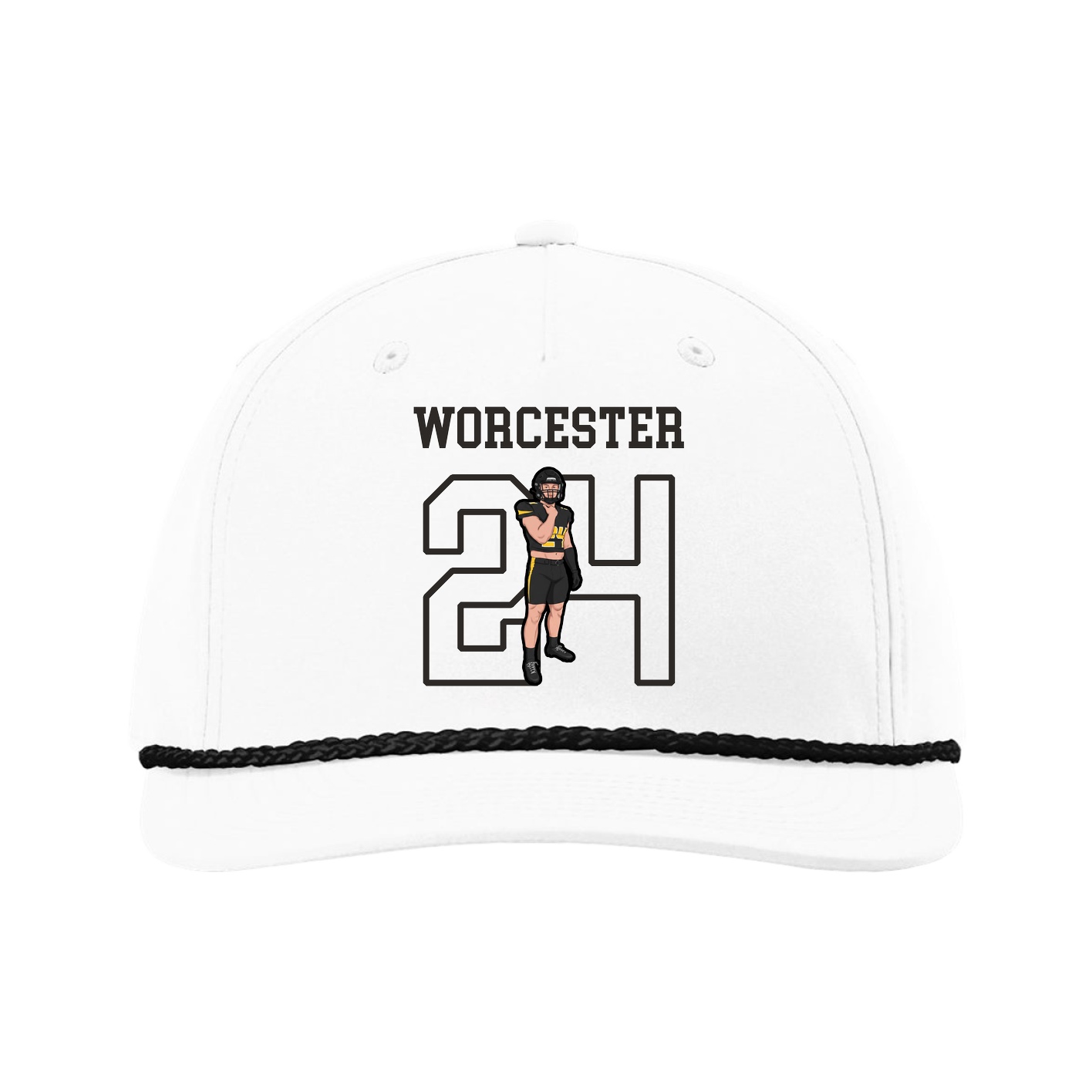 Five-Panel Classic Rope Cap — Shirsey in White