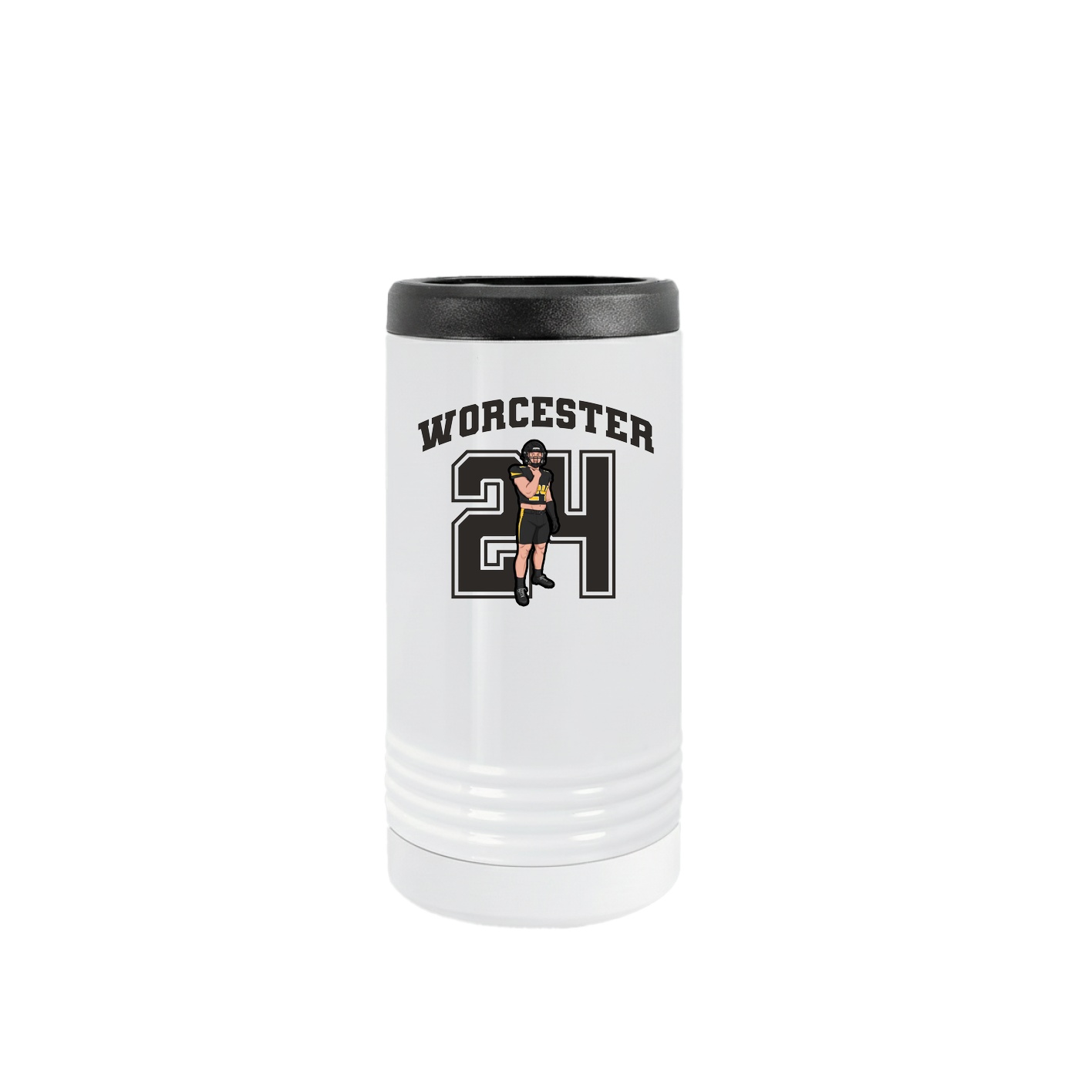 Slim Beverage Holder — Number in White