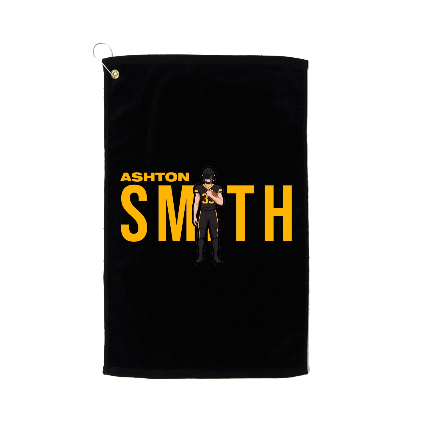 Golf Towel — Player Name in Black