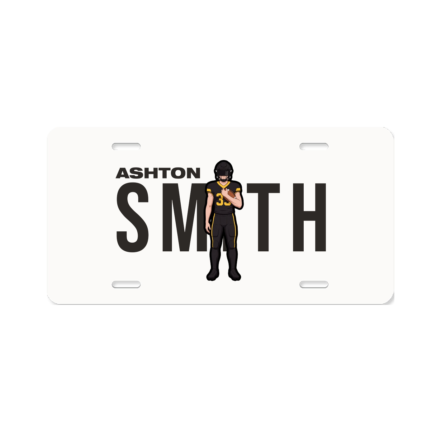 License Plate — Player Name in Classic