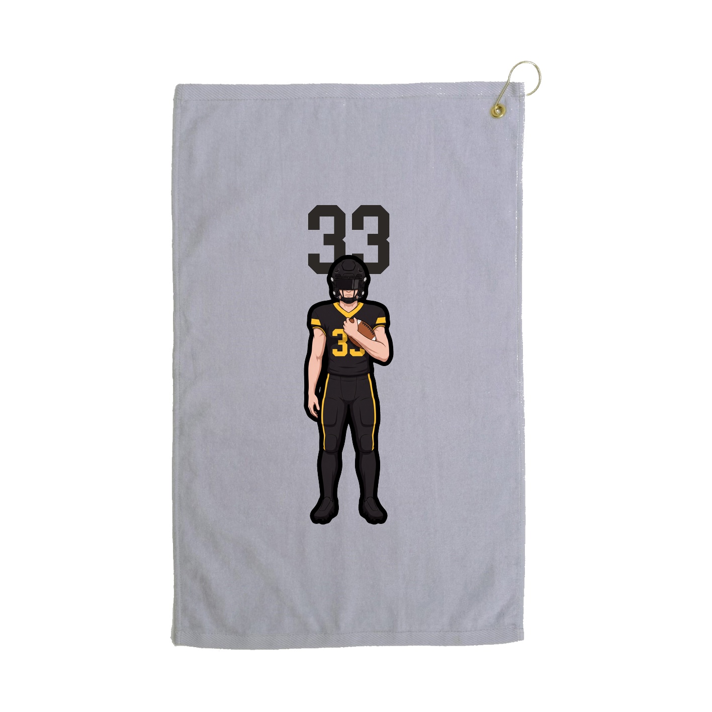 Golf Towel — Number Top in Grey