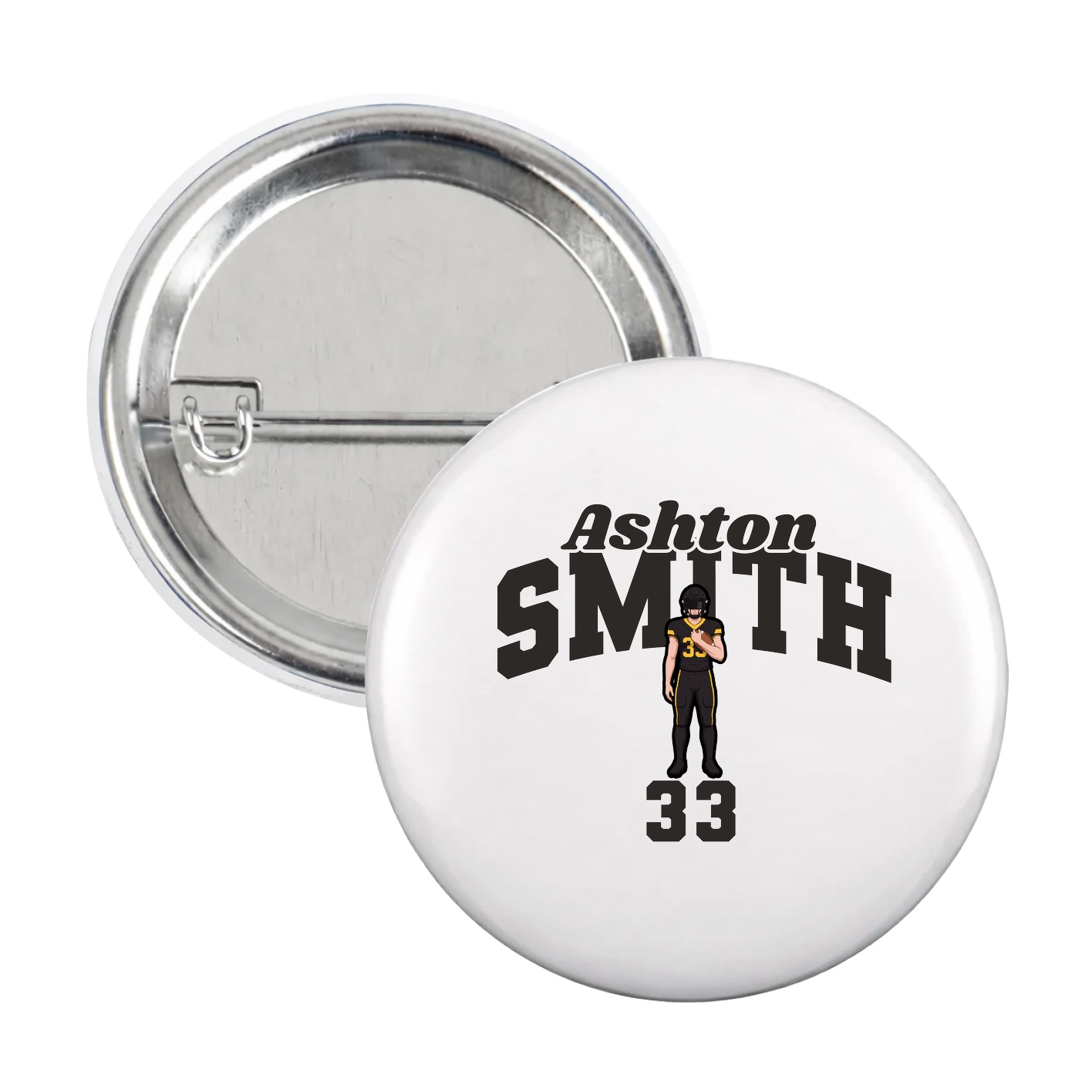 Game Day Button — Signature Arch in White