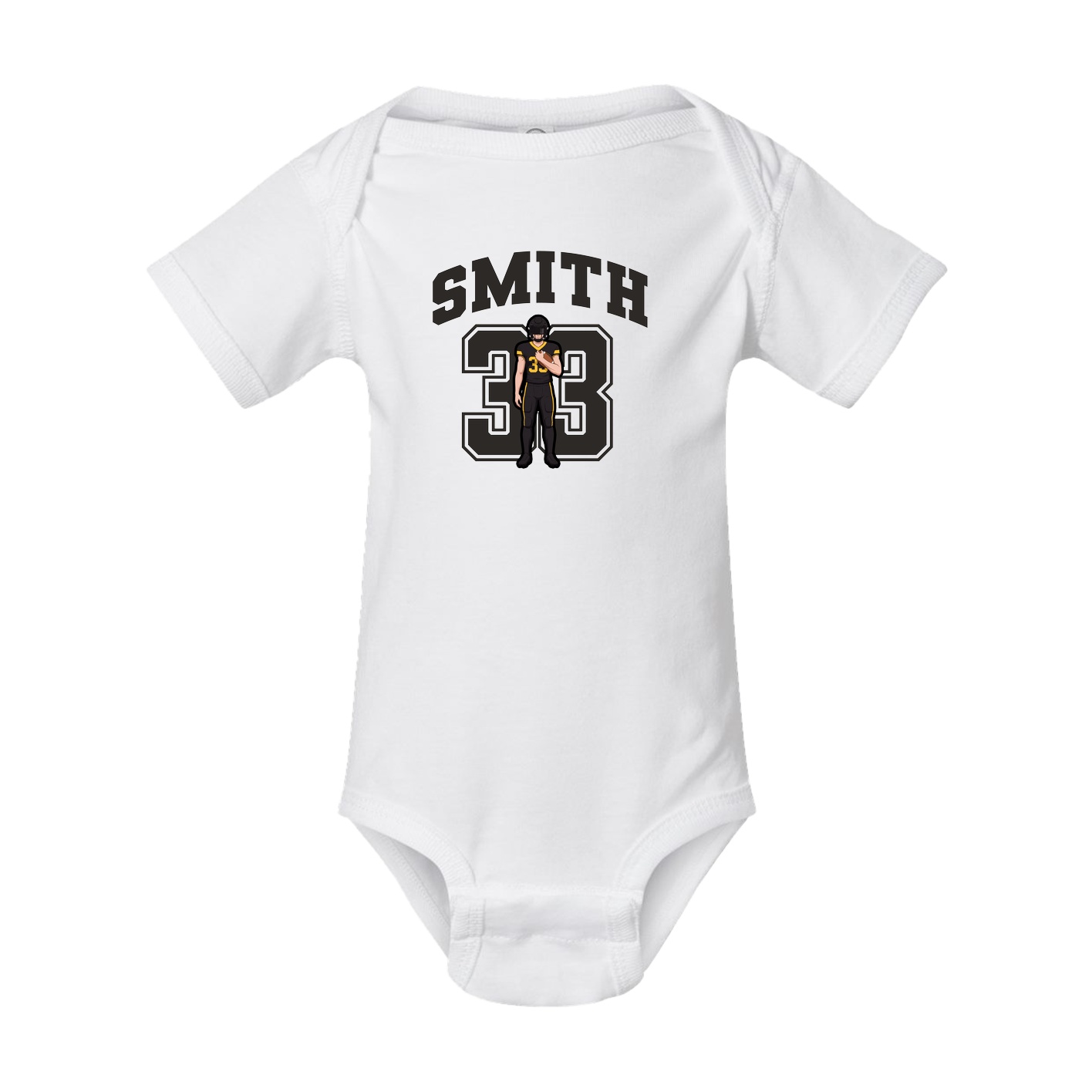 Baby Onesie — Number in White