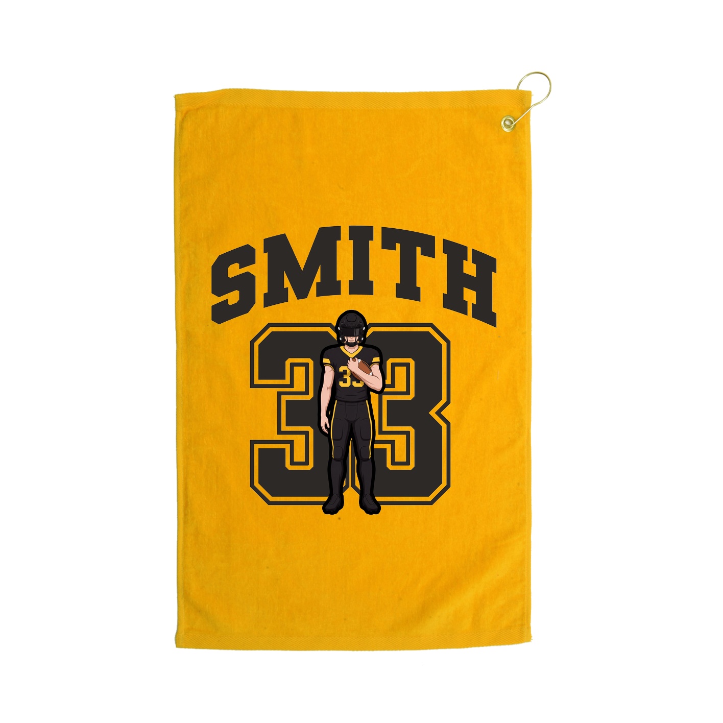 Golf Towel — Number in Gold
