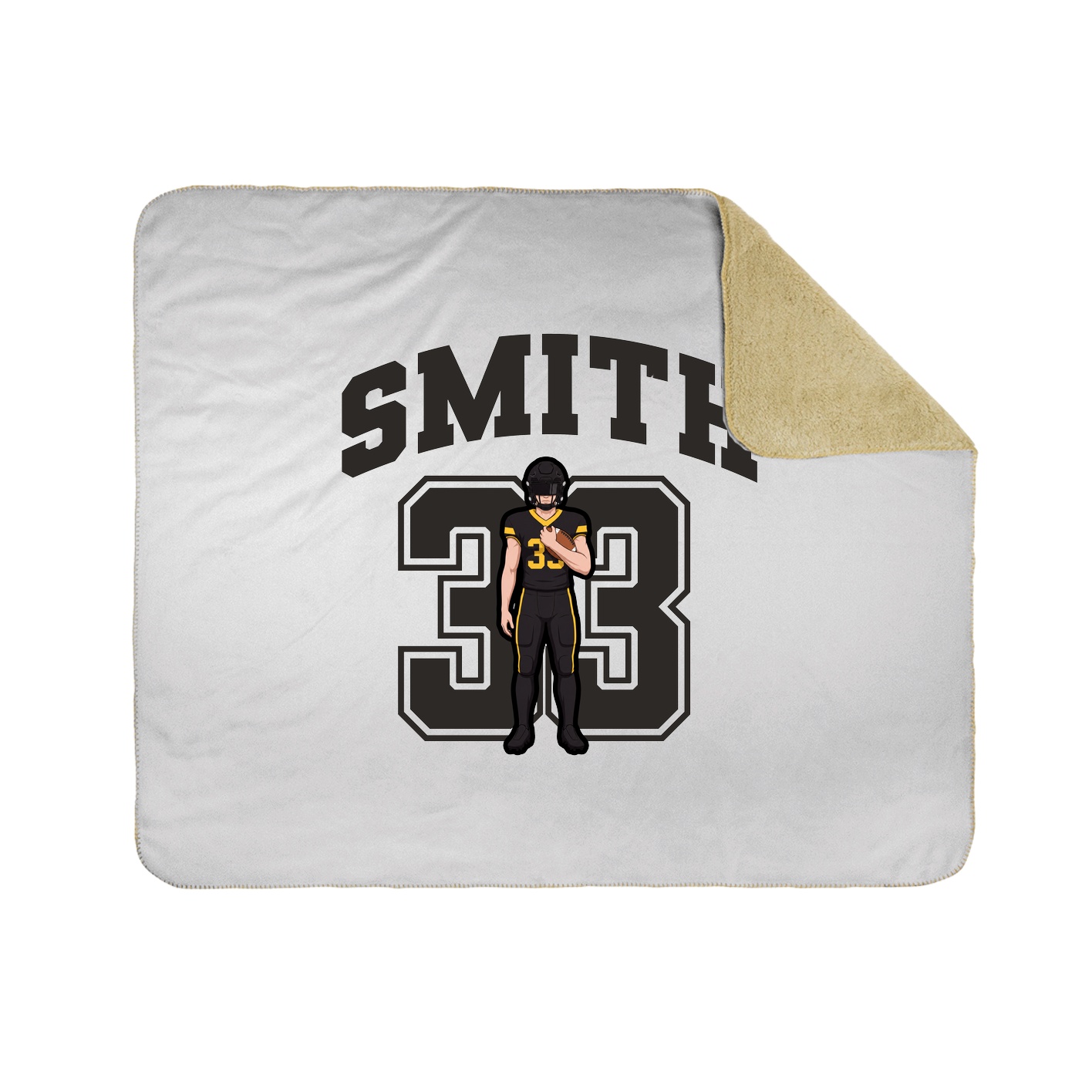 Throw Blanket — Number in White