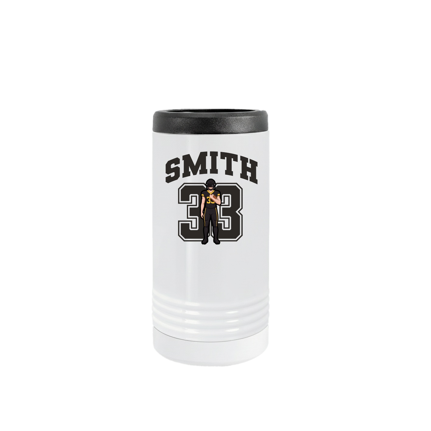 Slim Beverage Holder — Number in White