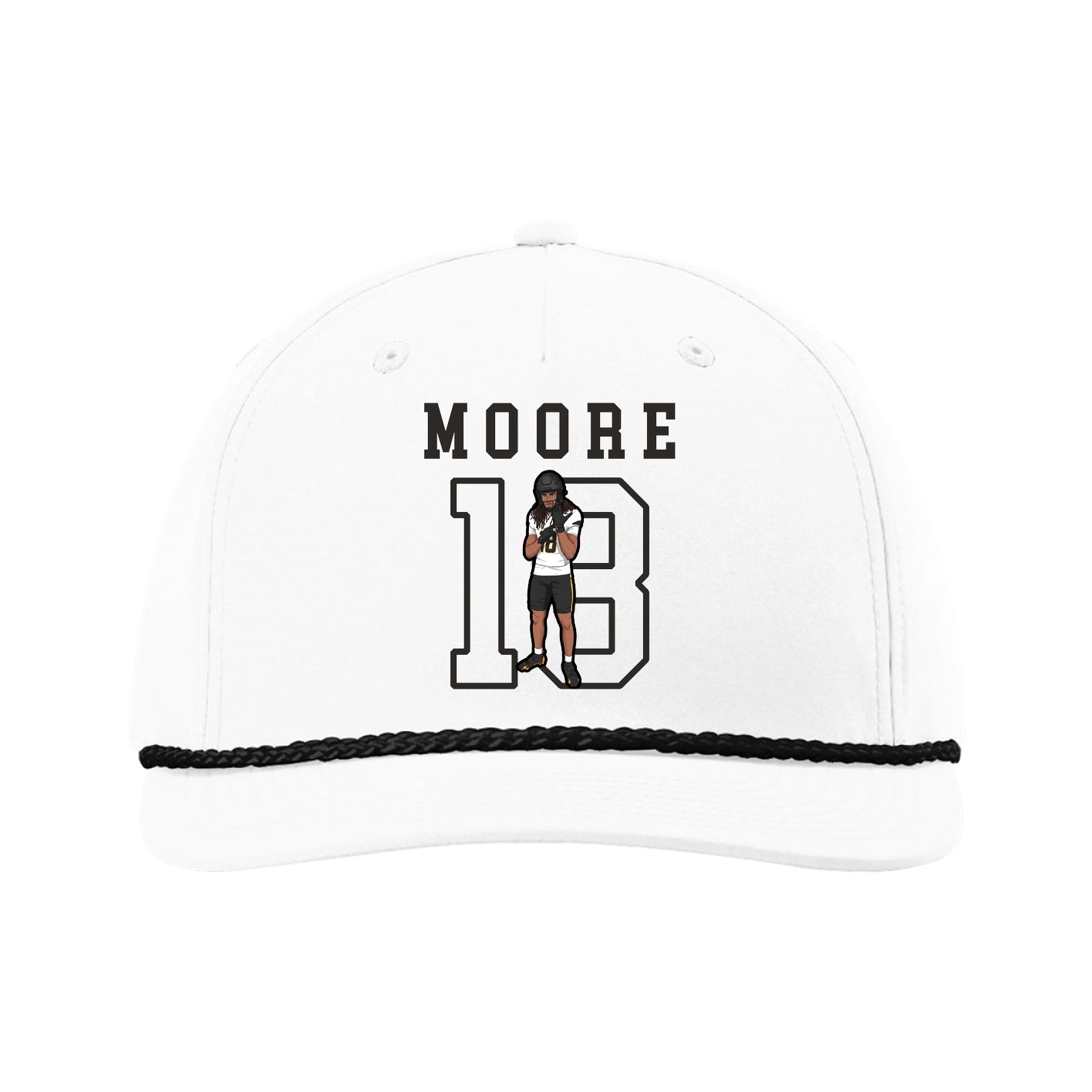 Five-Panel Classic Rope Cap — Shirsey in White