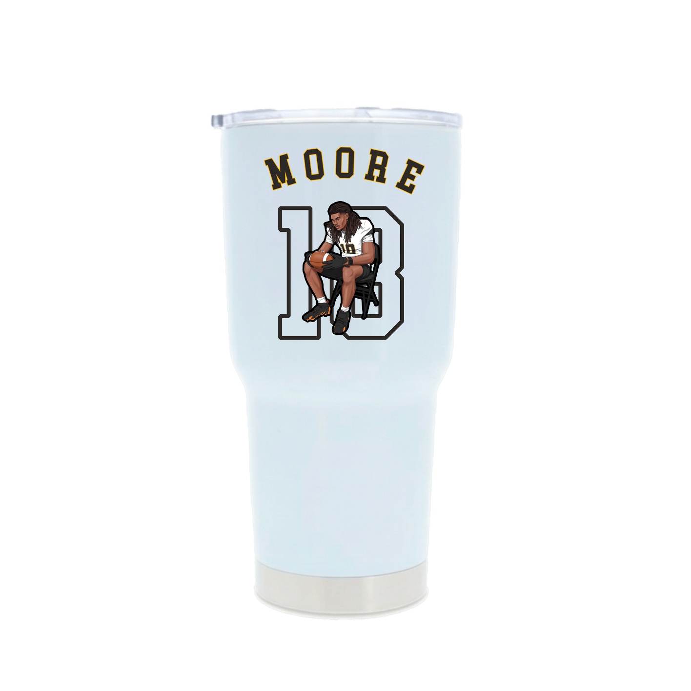 30oz Stainless Steel Tumbler — Shirsey Arch in White