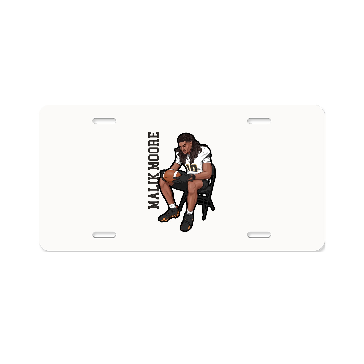 License Plate — Name Vertical in Classic