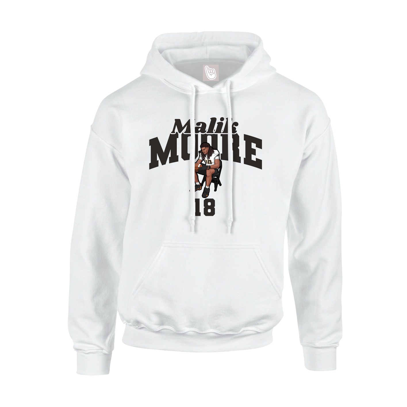 Hoodie — Signature Arch in White