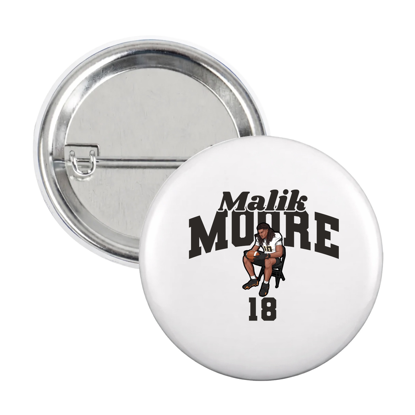 Game Day Button — Signature Arch in White