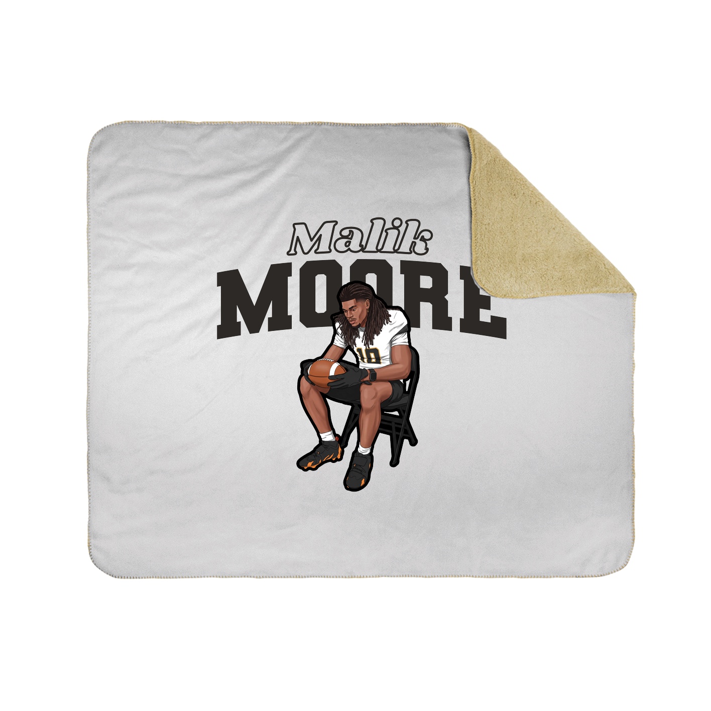Throw Blanket — Name Arch in White