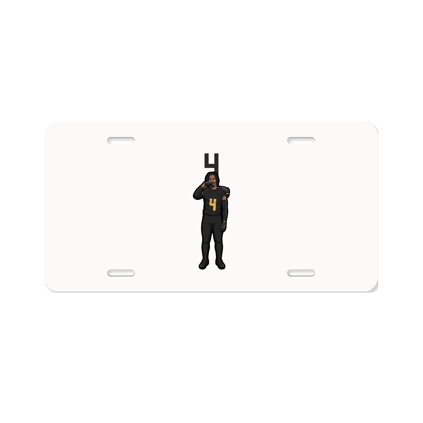 License Plate — Number Top in Classic