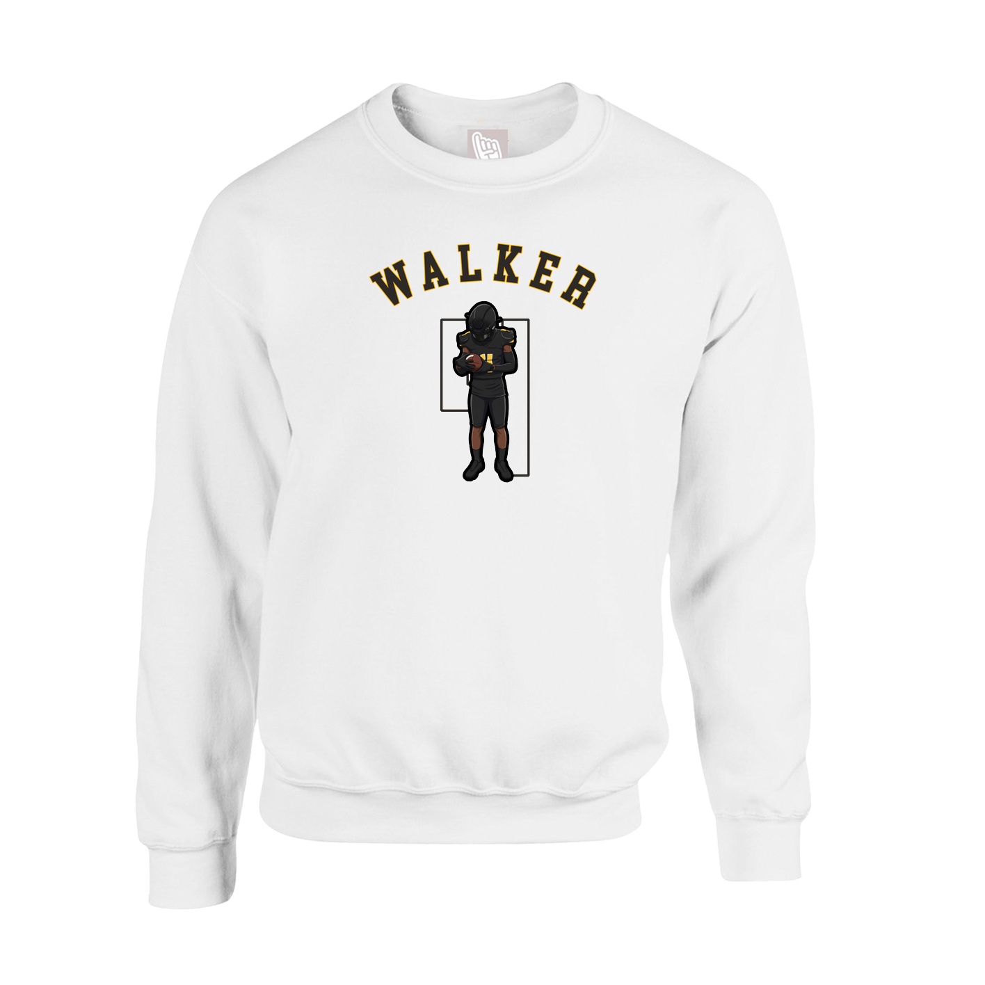 Fleece Crew — Shirsey Arch in White