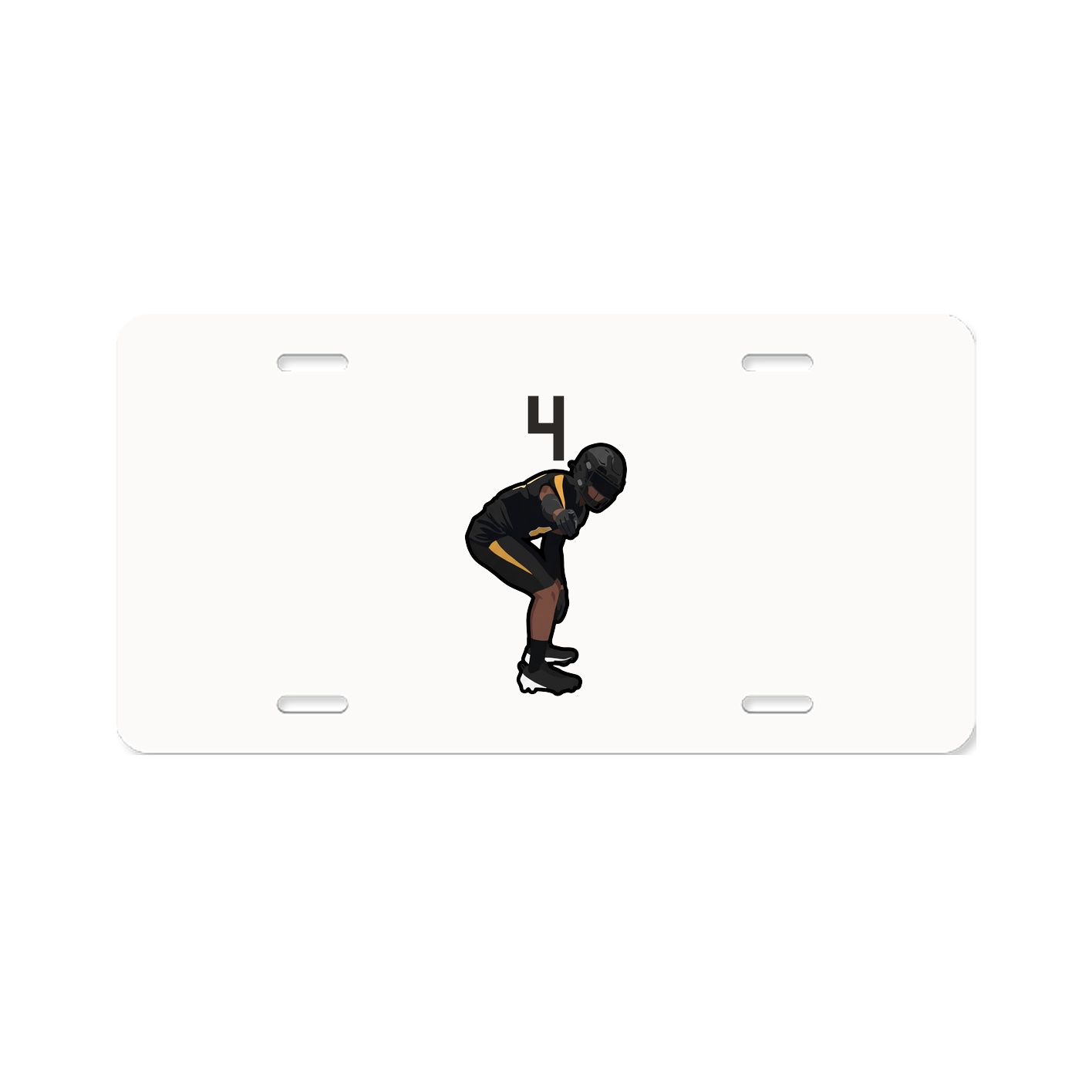 License Plate — Number Top in Classic