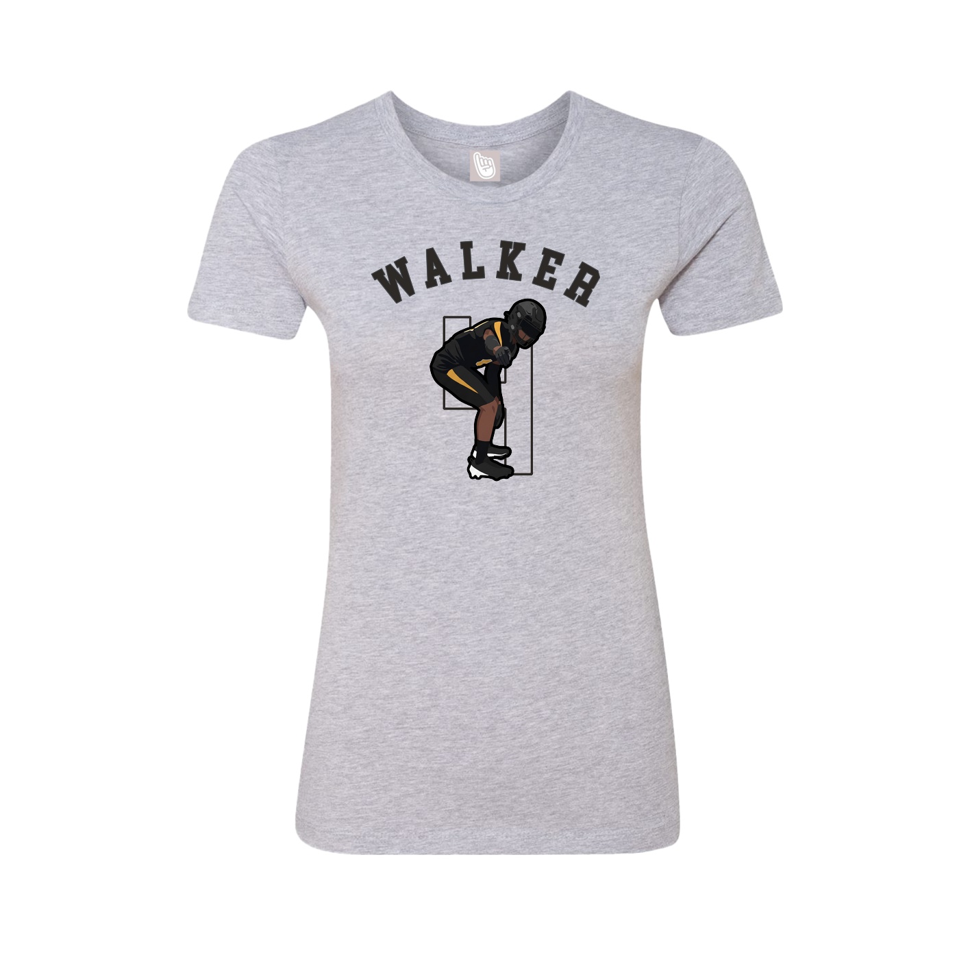 Fitted Women's Tee — Shirsey Arch in Grey