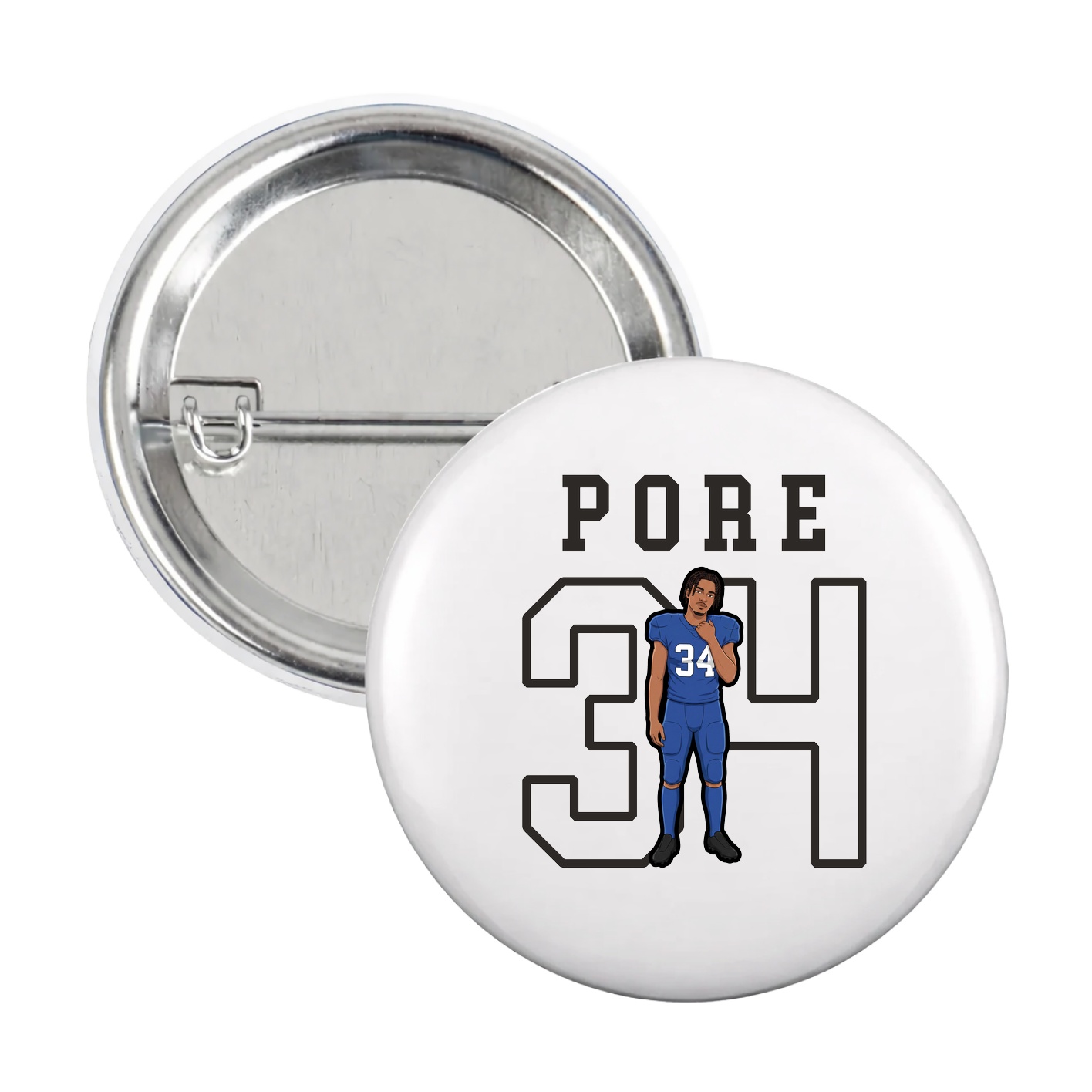 Game Day Button — Shirsey in White