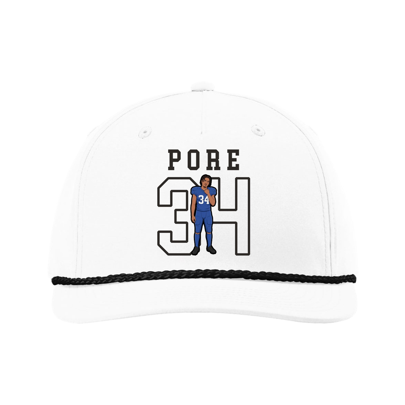 Five-Panel Classic Rope Cap — Shirsey in White