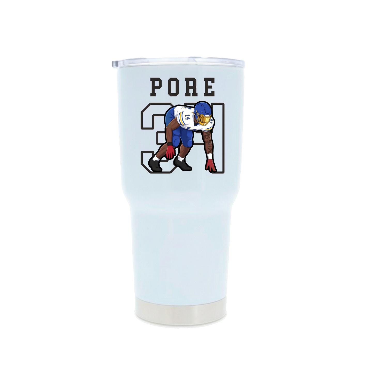 30oz Stainless Steel Tumbler — Shirsey in White