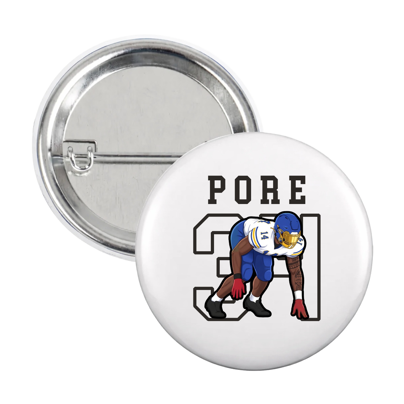 Game Day Button — Shirsey in White