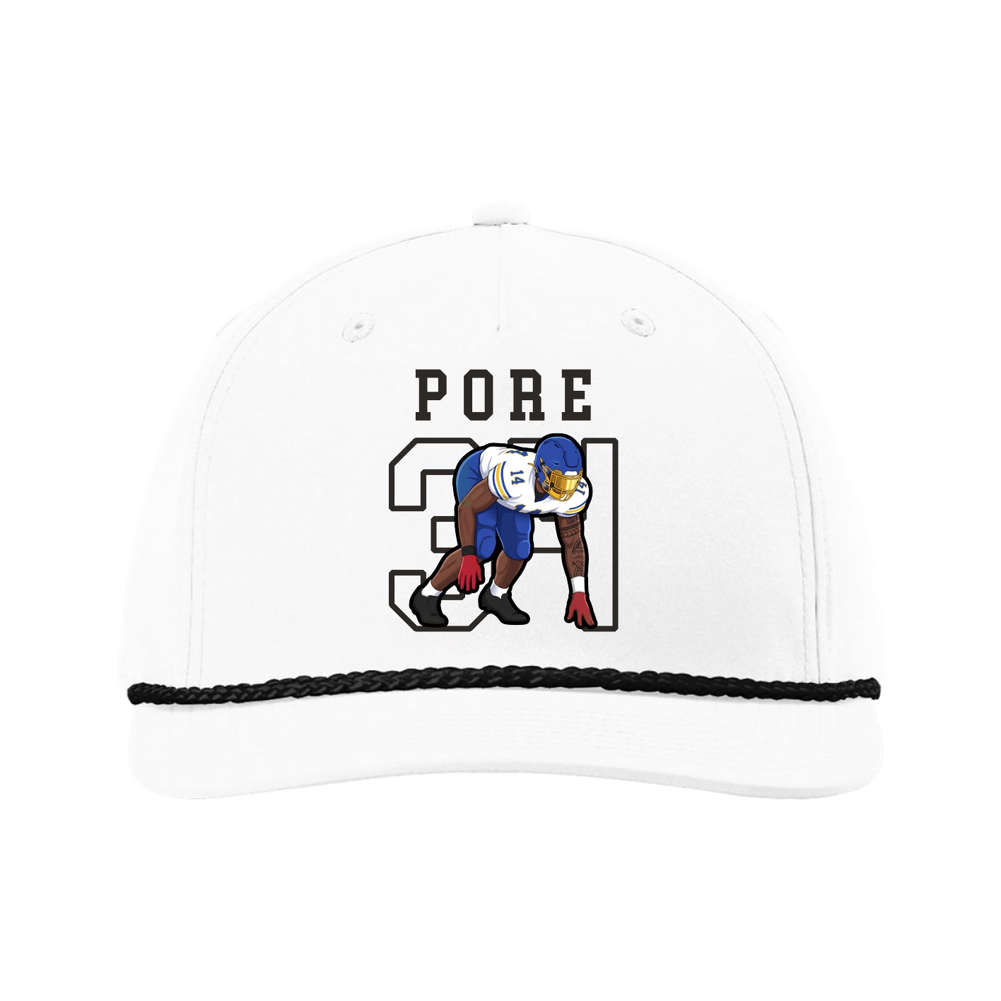 Five-Panel Classic Rope Cap — Shirsey in White