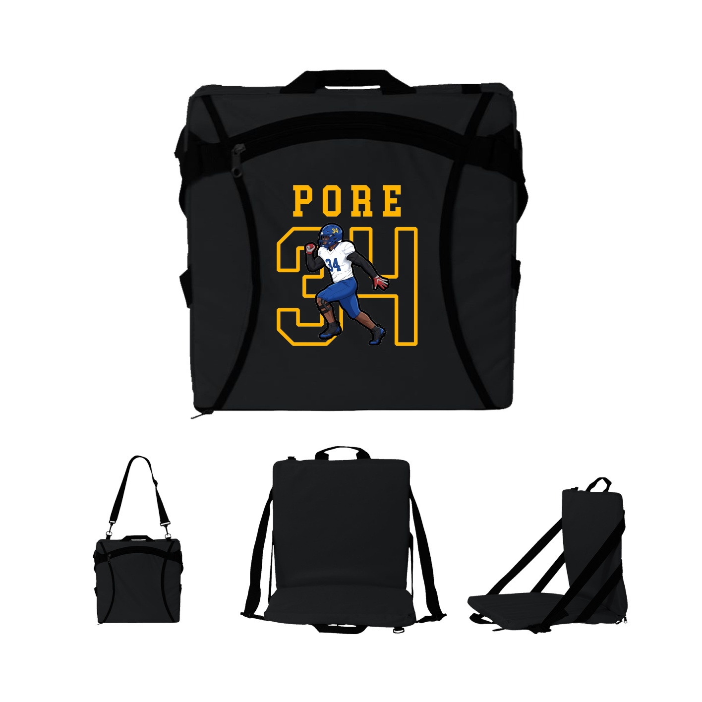 Folding Stadium Seat — Shirsey in Black