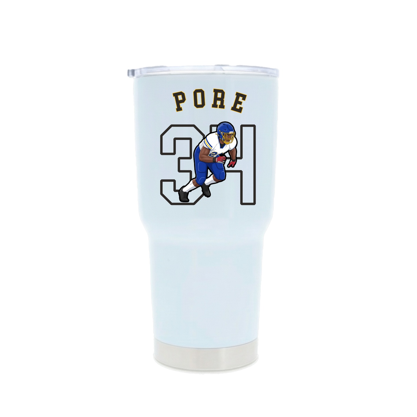 30oz Stainless Steel Tumbler — Shirsey Arch in White