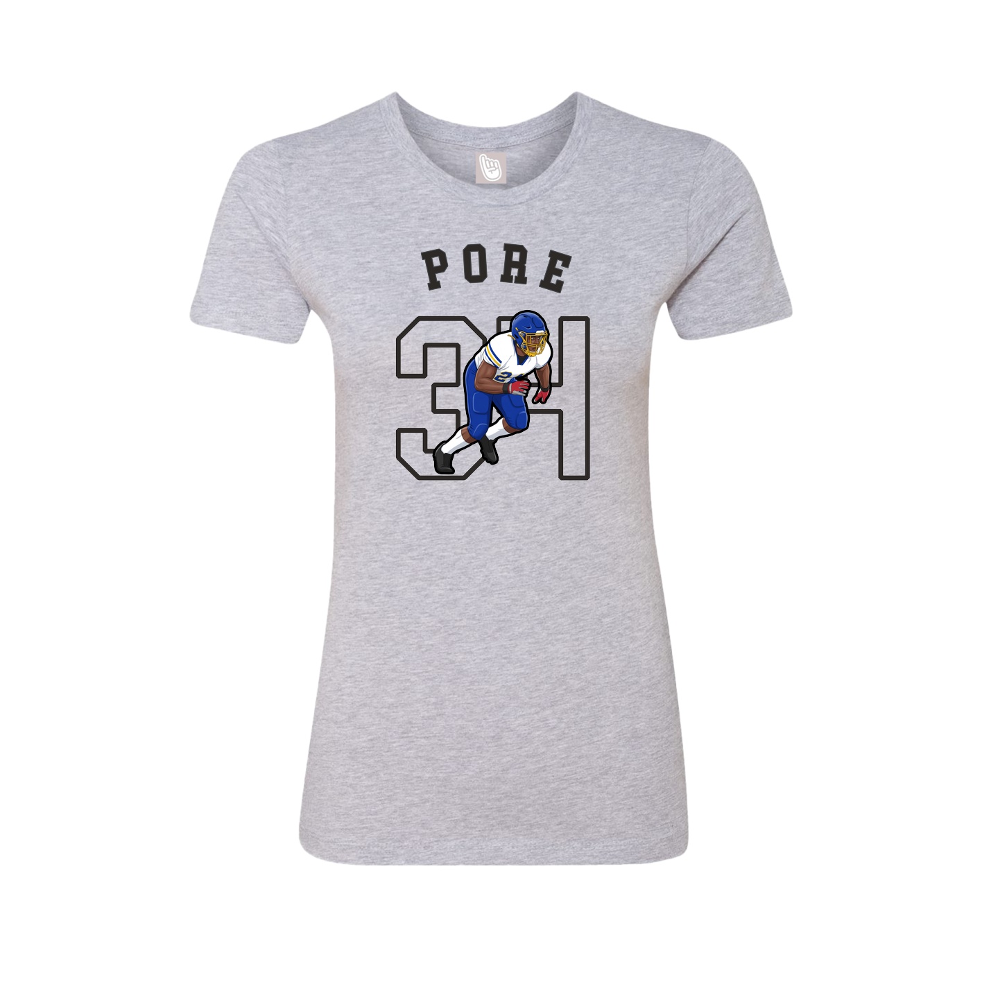 Fitted Women's Tee — Shirsey Arch in Grey