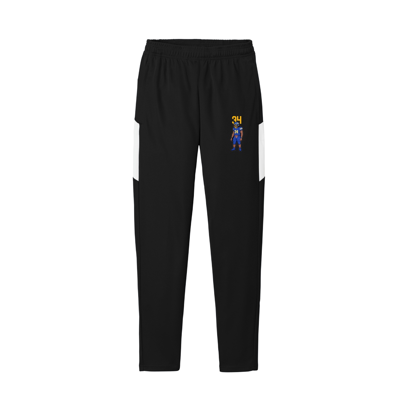 Team Travel Pant — Number Top in Black/White