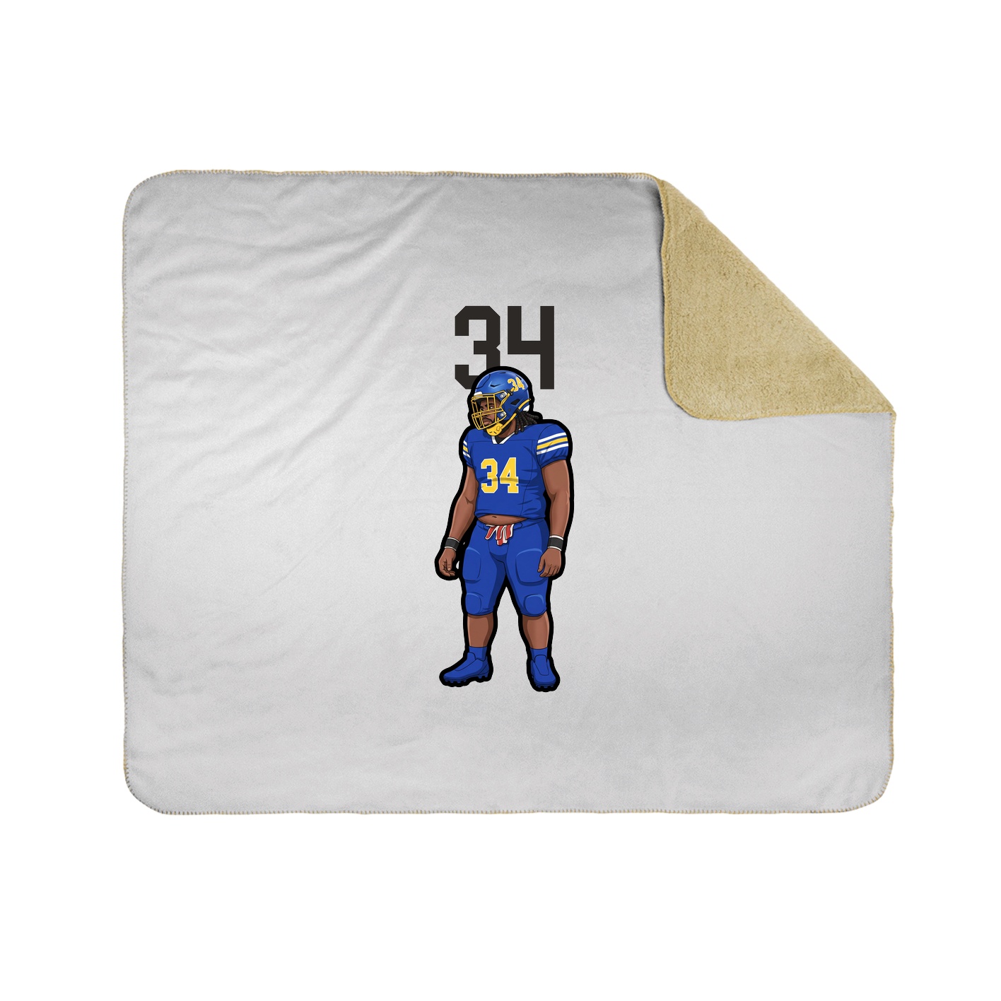 Throw Blanket — Number Top in White
