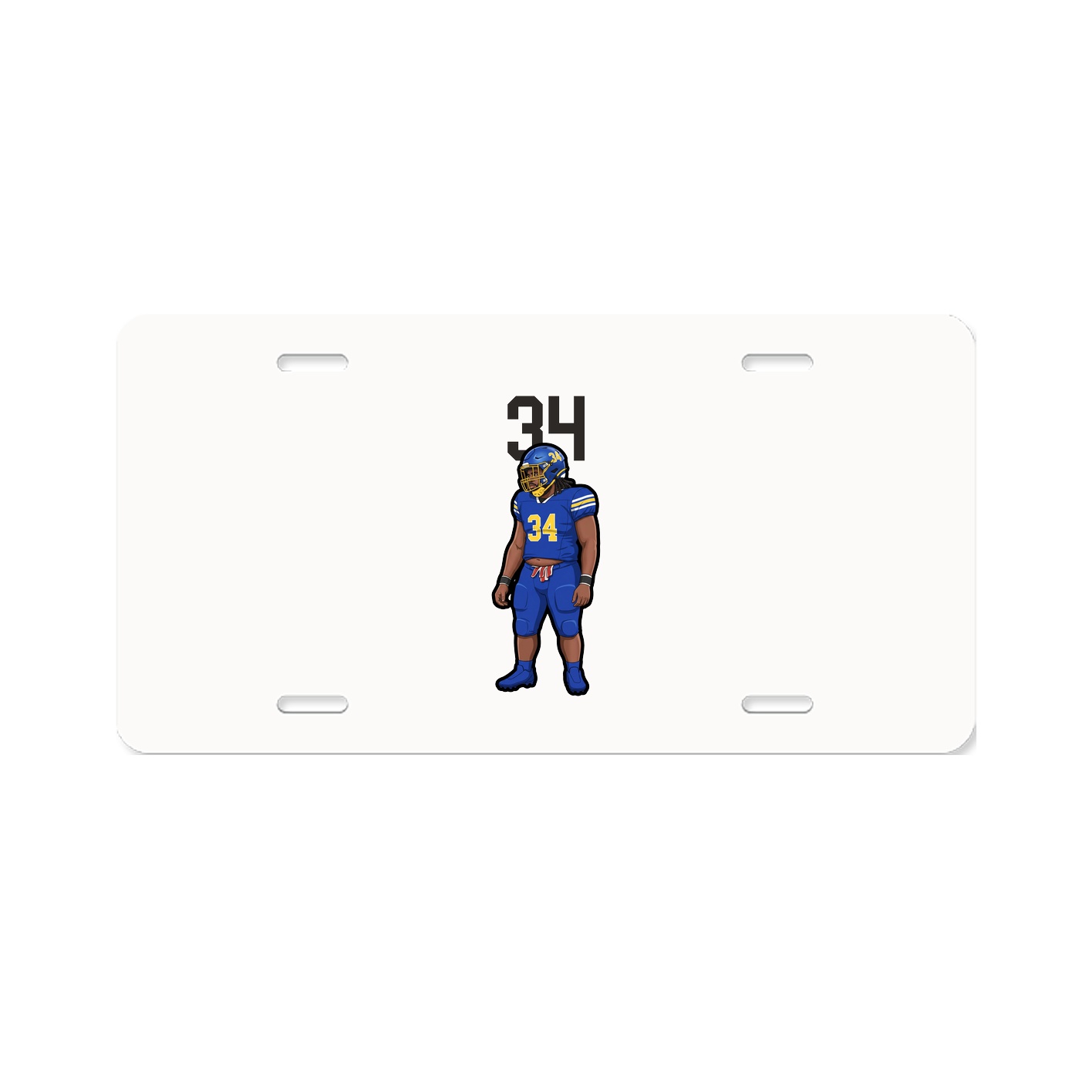 License Plate — Number Top in Classic