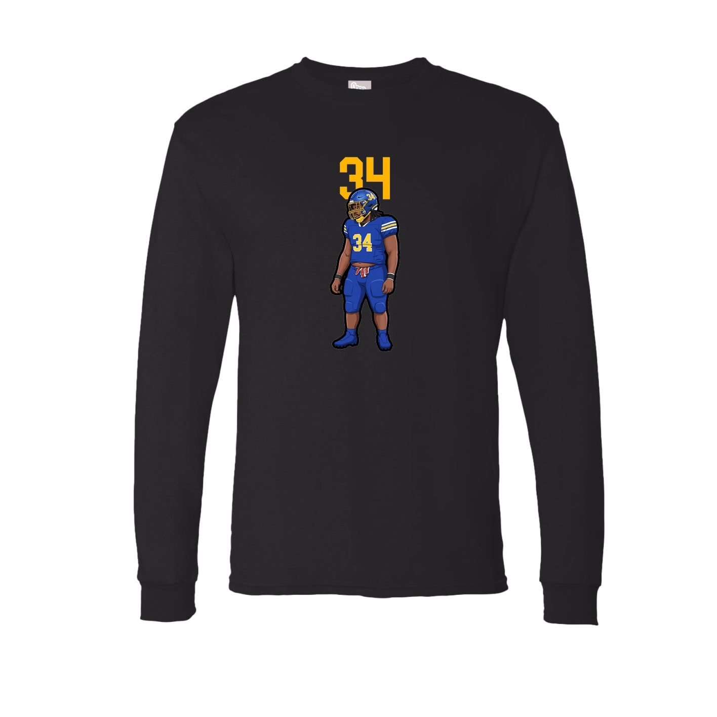 Long Sleeve Tee — Number Top in Black