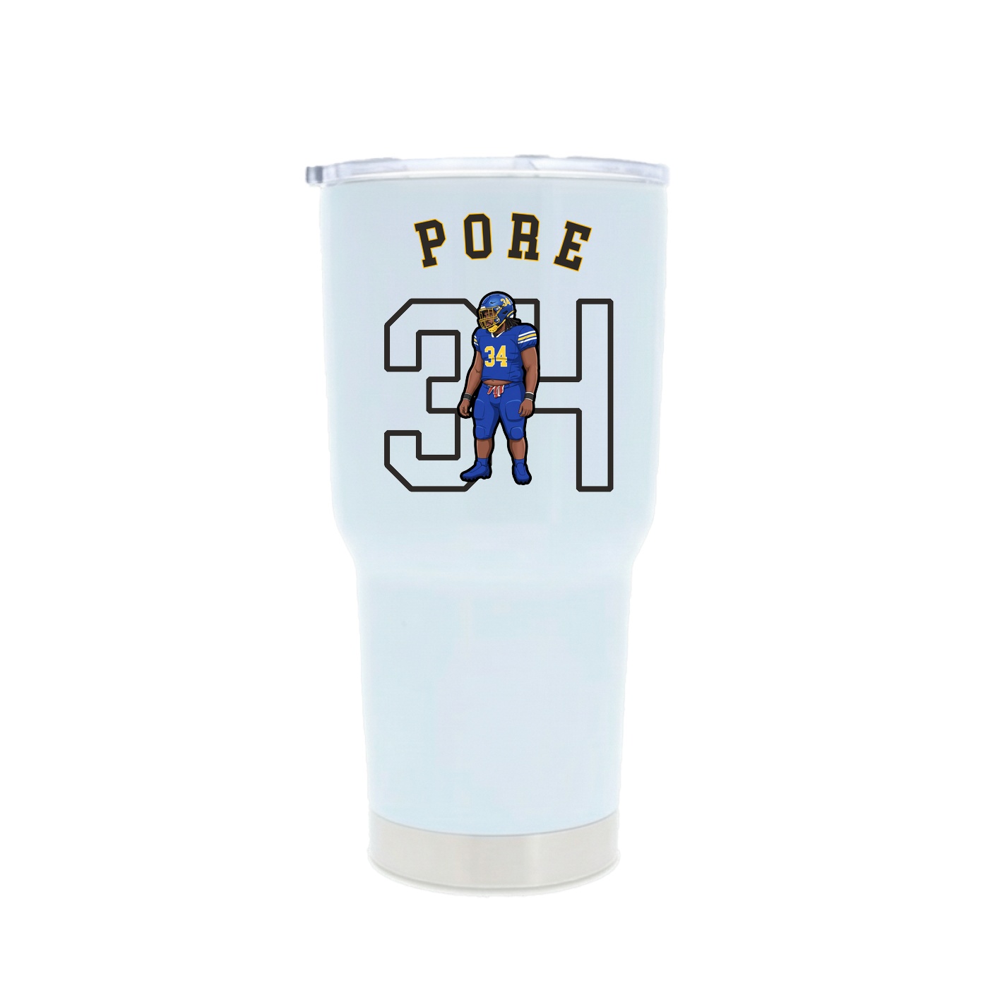 30oz Stainless Steel Tumbler — Shirsey Arch in White