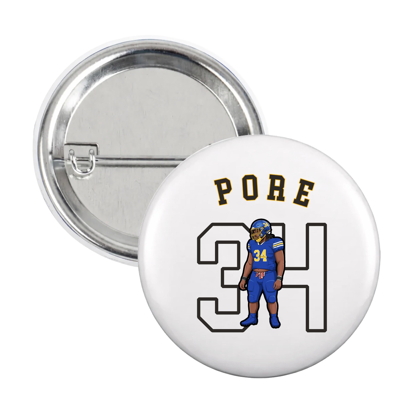 Game Day Button — Shirsey Arch in White