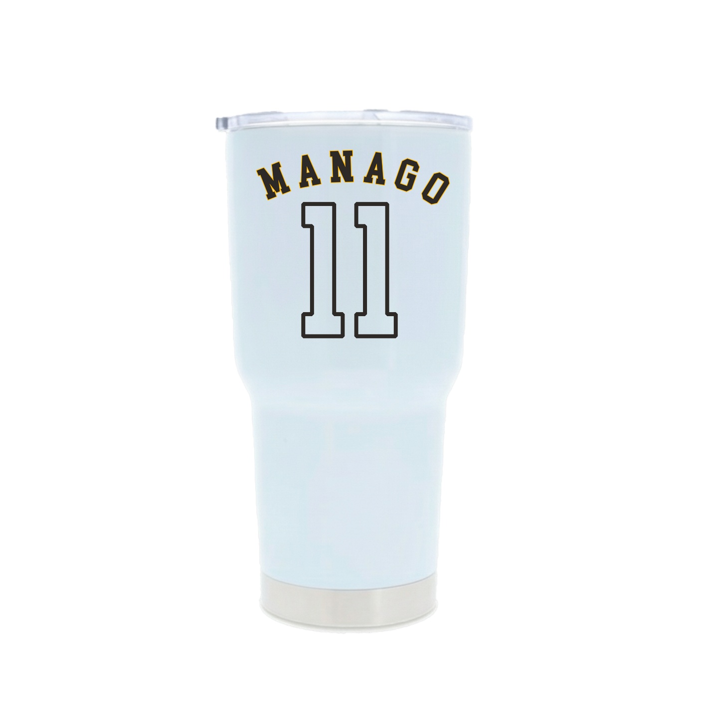 30oz Stainless Steel Tumbler — Shirsey Arch in White