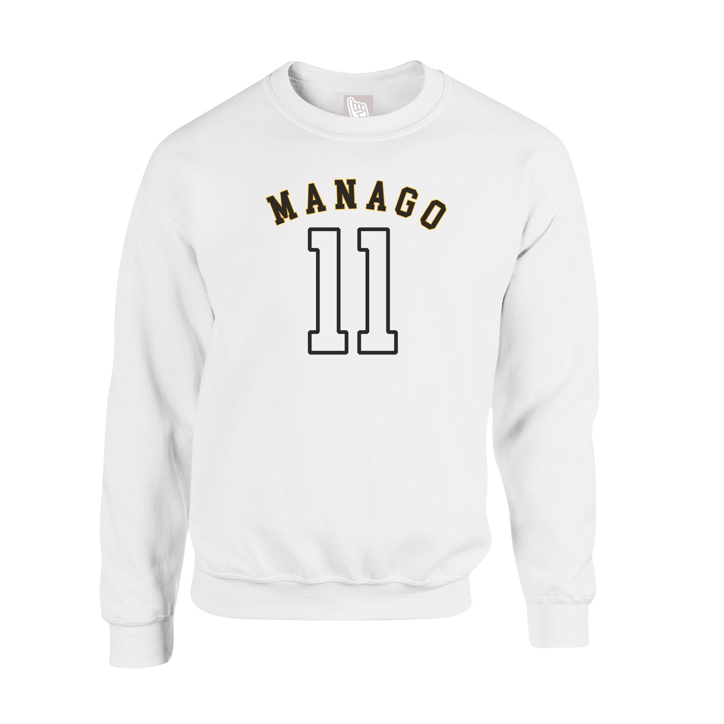 Fleece Crew — Shirsey Arch in White