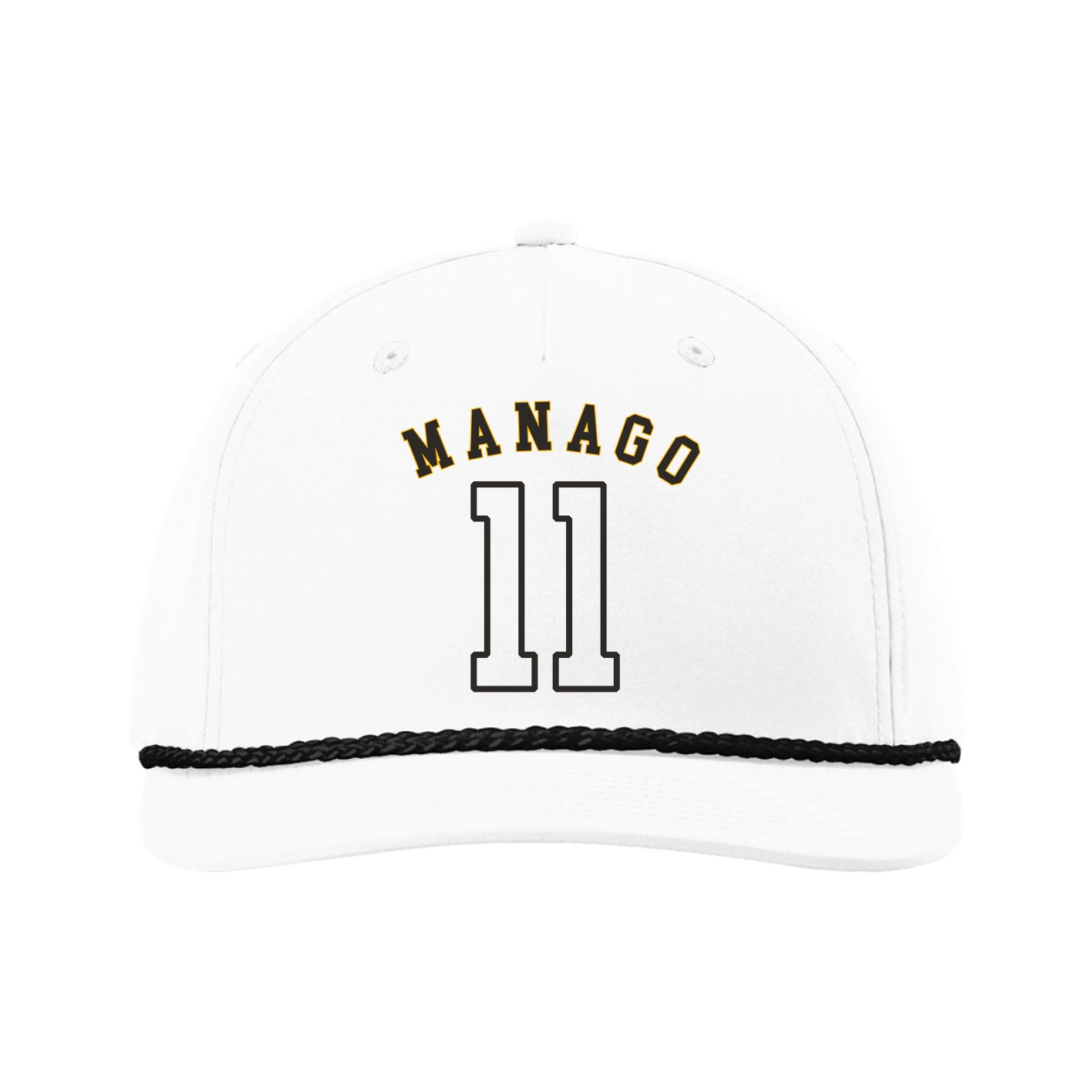 Five-Panel Classic Rope Cap — Shirsey Arch in White