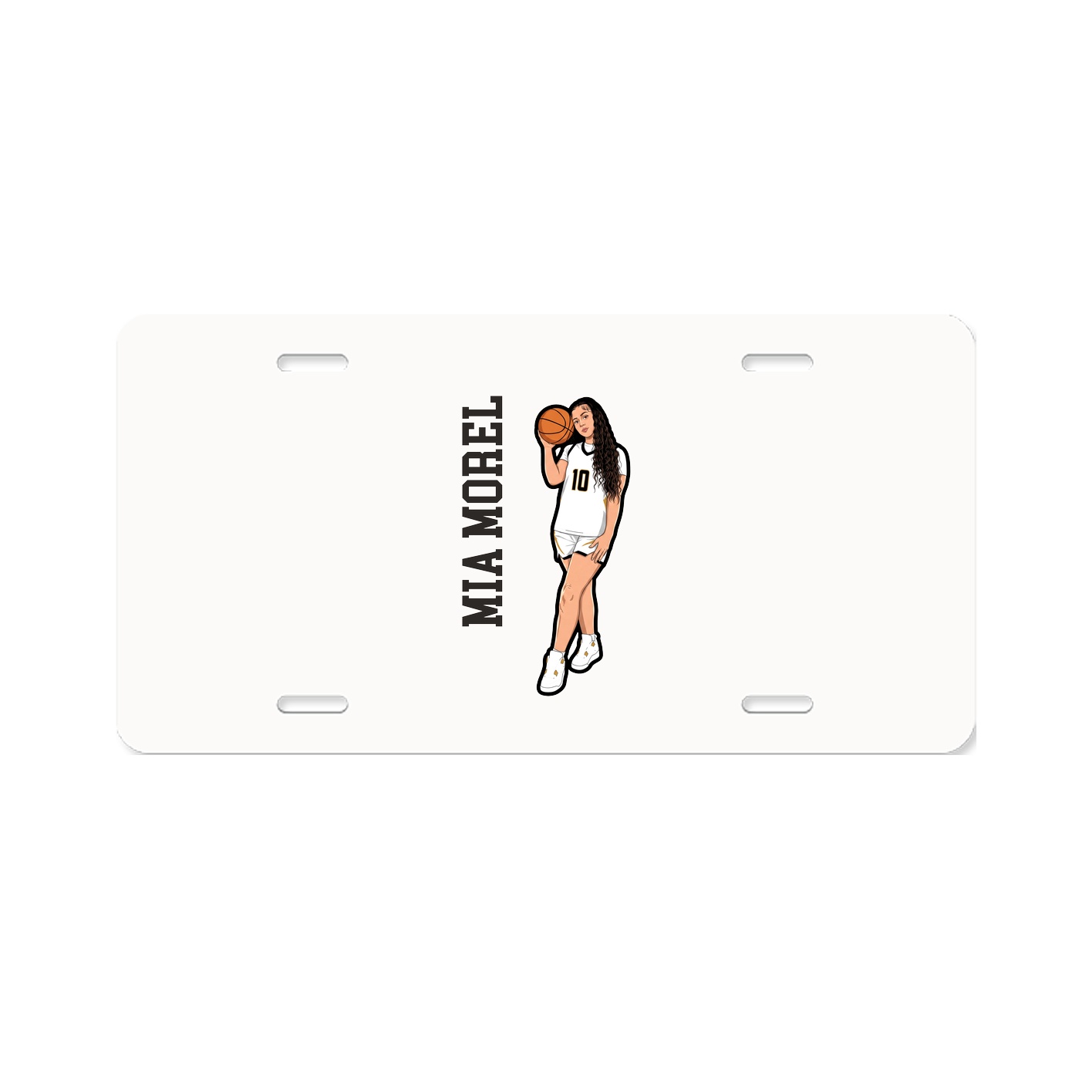 License Plate — Name Vertical in Classic