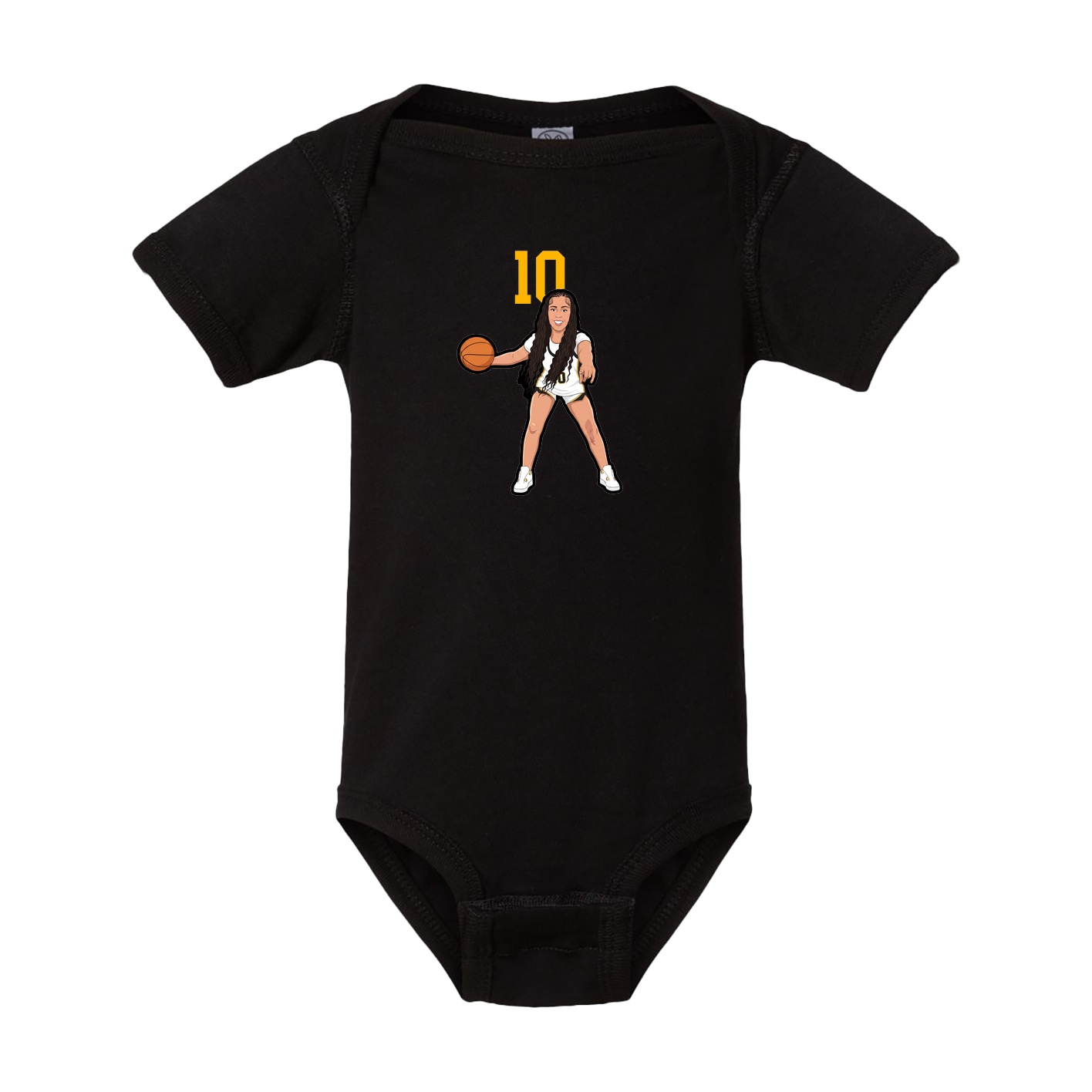 Baby Onesie — Number Top in Black