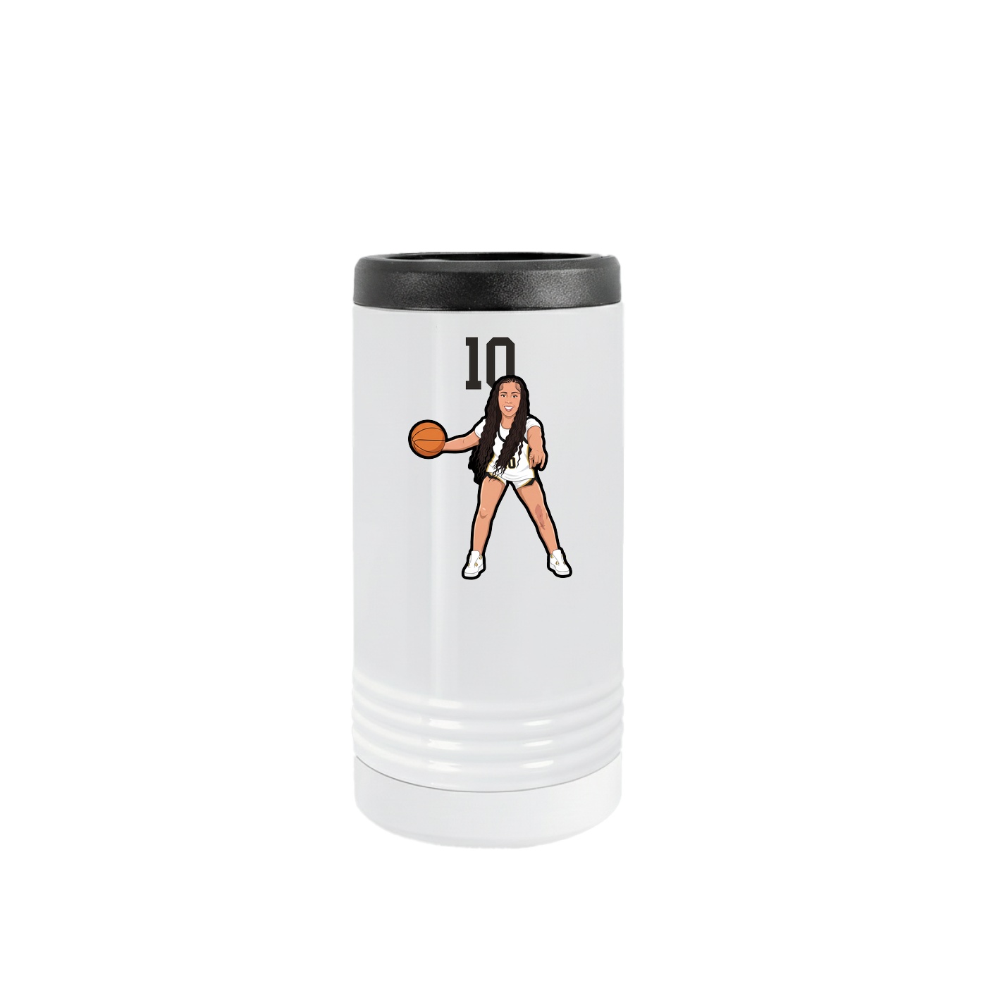 Slim Beverage Holder — Number Top in White