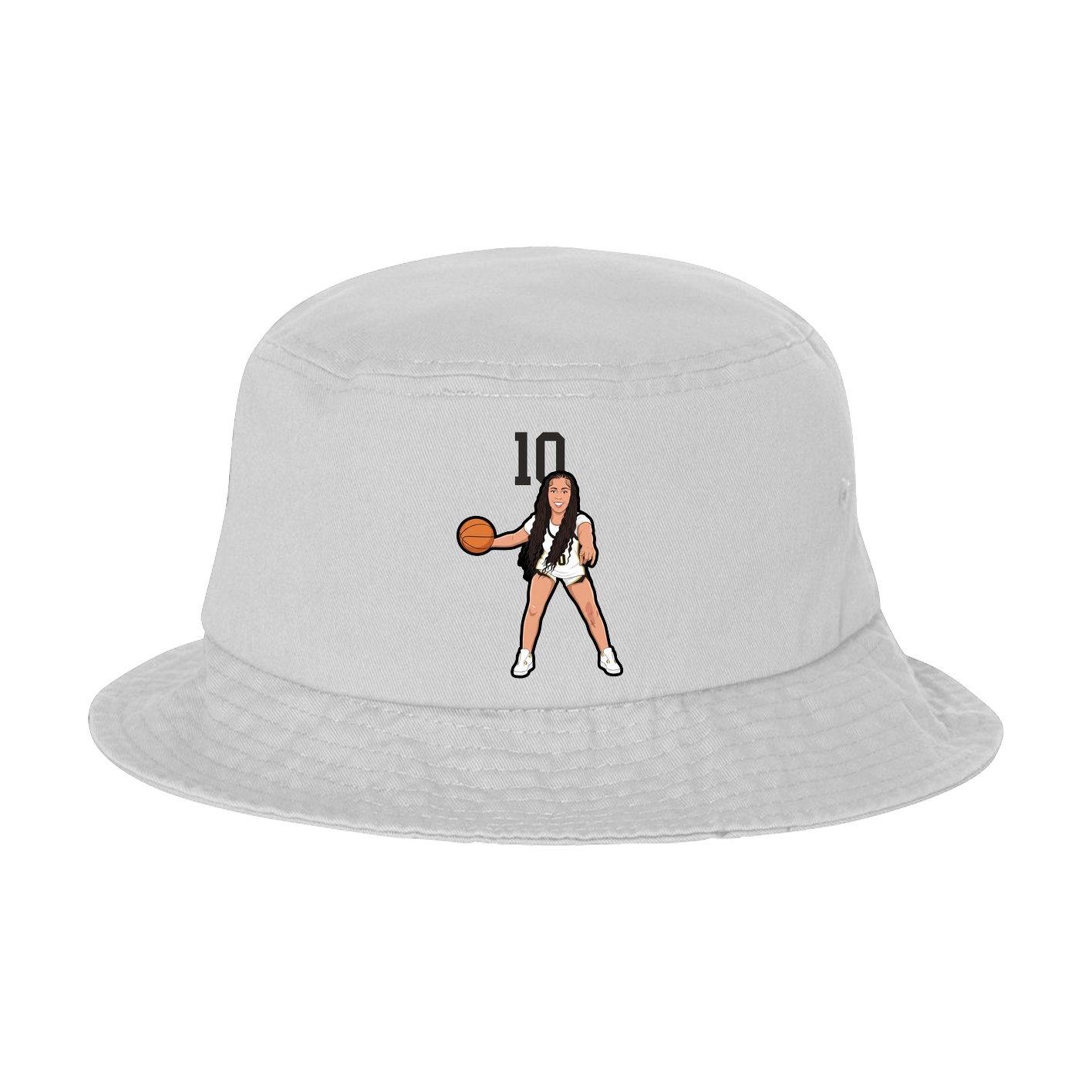 Bucket Cap — Number Top in White