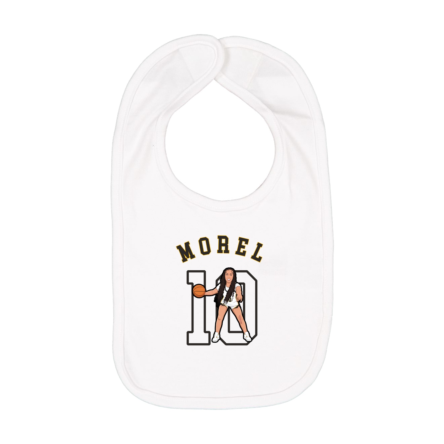 Infant Bib — Shirsey Arch in White